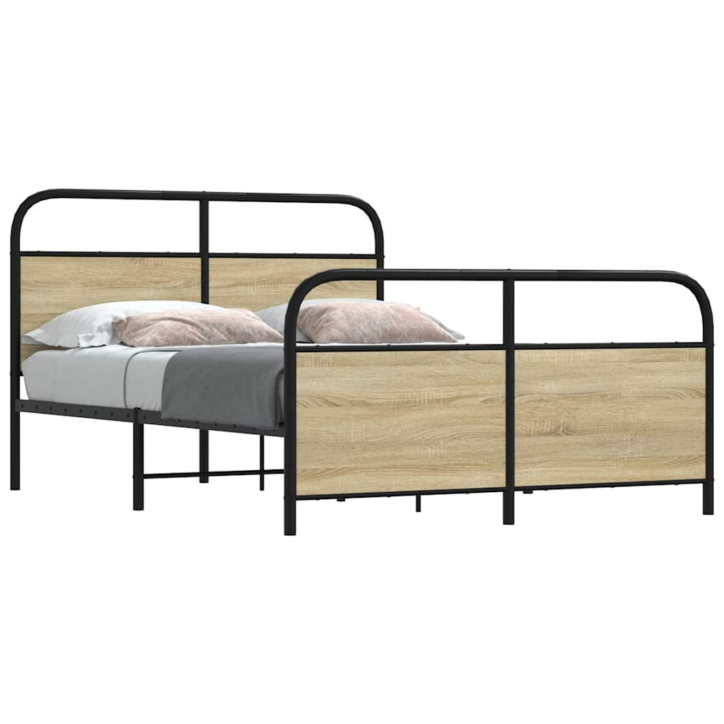 Cadre de lit sans matelas 120x190 cm cm chêne sonoma