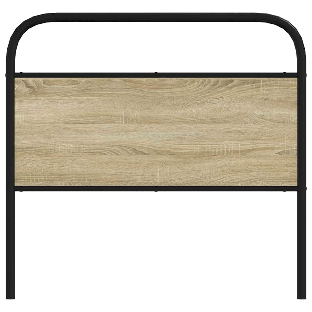 Tête de lit chêne sonoma 90 cm acier et bois d'ingénierie