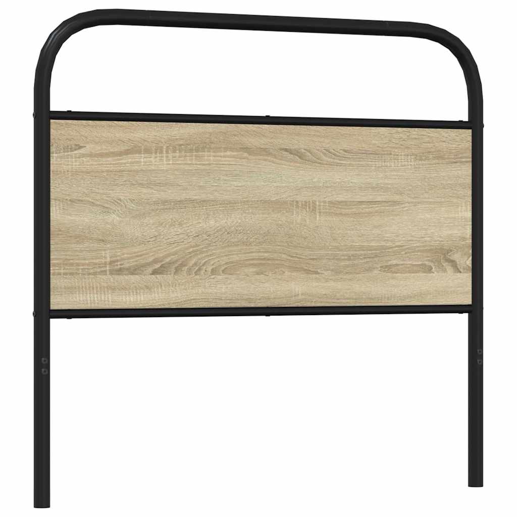 Tête de lit chêne sonoma 90 cm acier et bois d'ingénierie