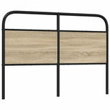 Tête de lit chêne sonoma 135 cm acier et bois d'ingénierie