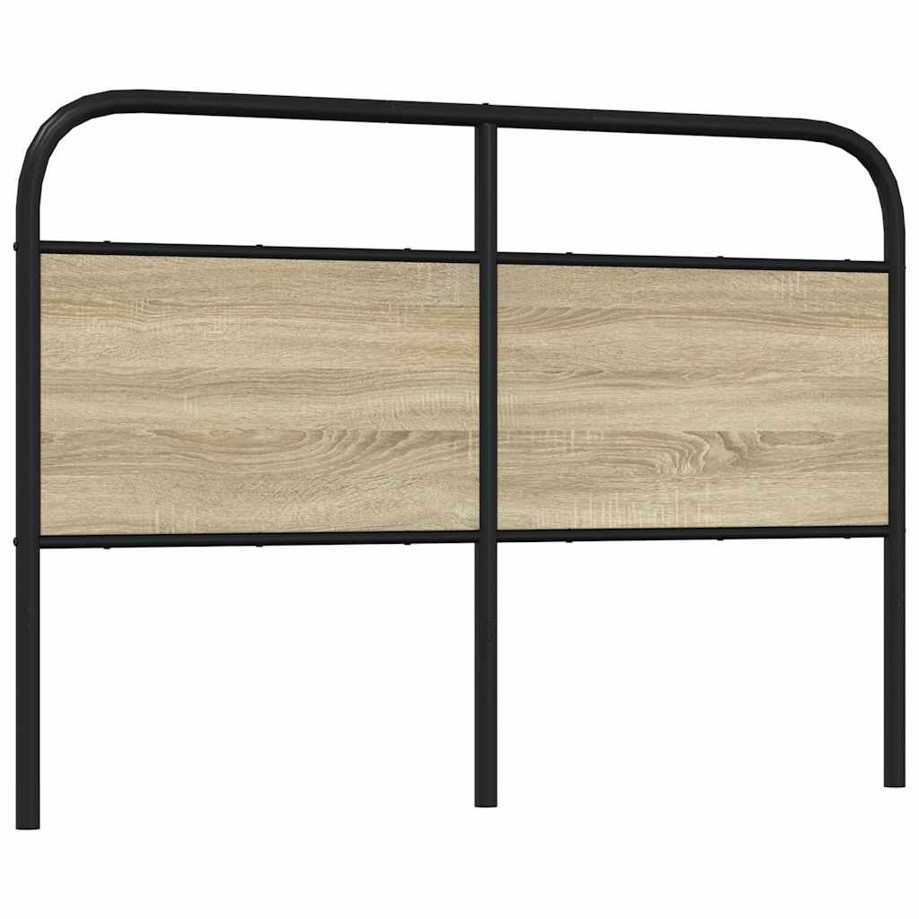 Tête de lit chêne sonoma 140 cm acier et bois d'ingénierie