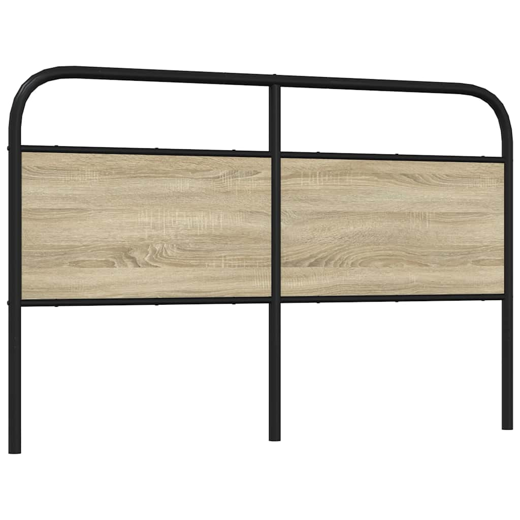 Tête de lit chêne sonoma 150 cm acier et bois d'ingénierie