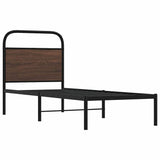 Cadre de lit sans matelas 75x190cm chêne marron bois ingénierie