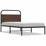 Cadre de lit sans matelas 90x190cm chêne marron bois ingénierie