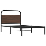 Cadre de lit sans matelas 90x190cm chêne marron bois ingénierie