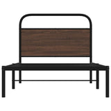 Cadre de lit sans matelas 90x190cm chêne marron bois ingénierie