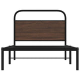 Bed frame without mattress 100x200 cm brown oak