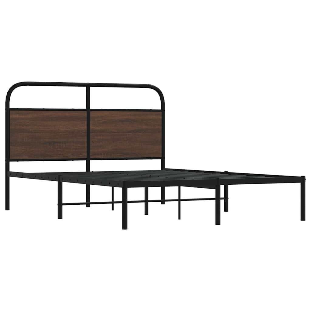 Cadre de lit sans matelas 120x190 cm chêne marron