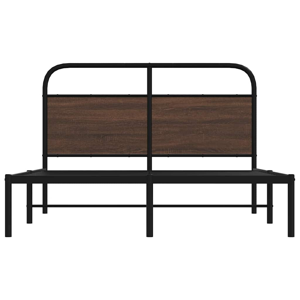 Cadre de lit sans matelas 120x190 cm chêne marron