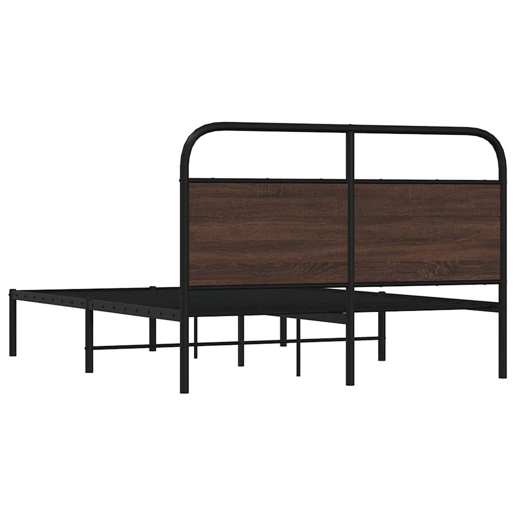 Cadre de lit sans matelas 120x190 cm chêne marron