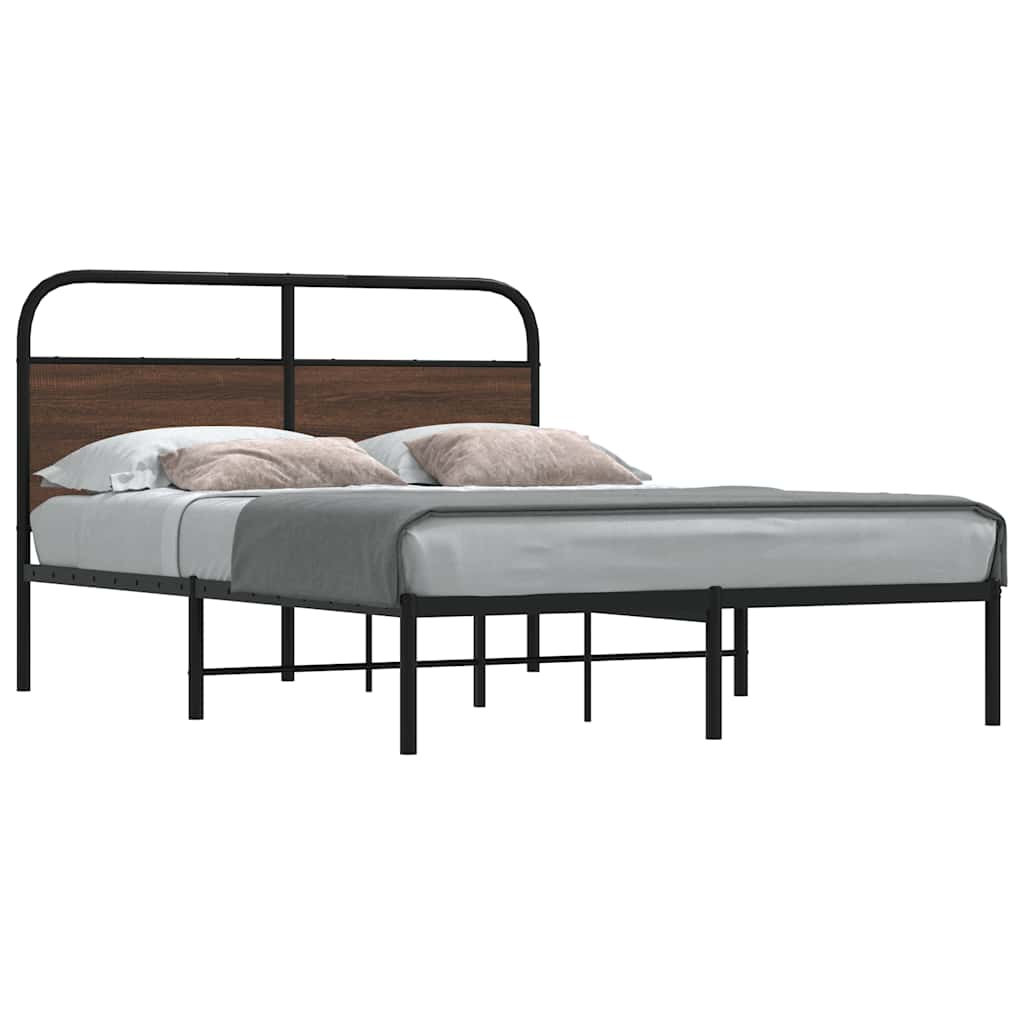 Cadre de lit sans matelas 120x190 cm chêne marron