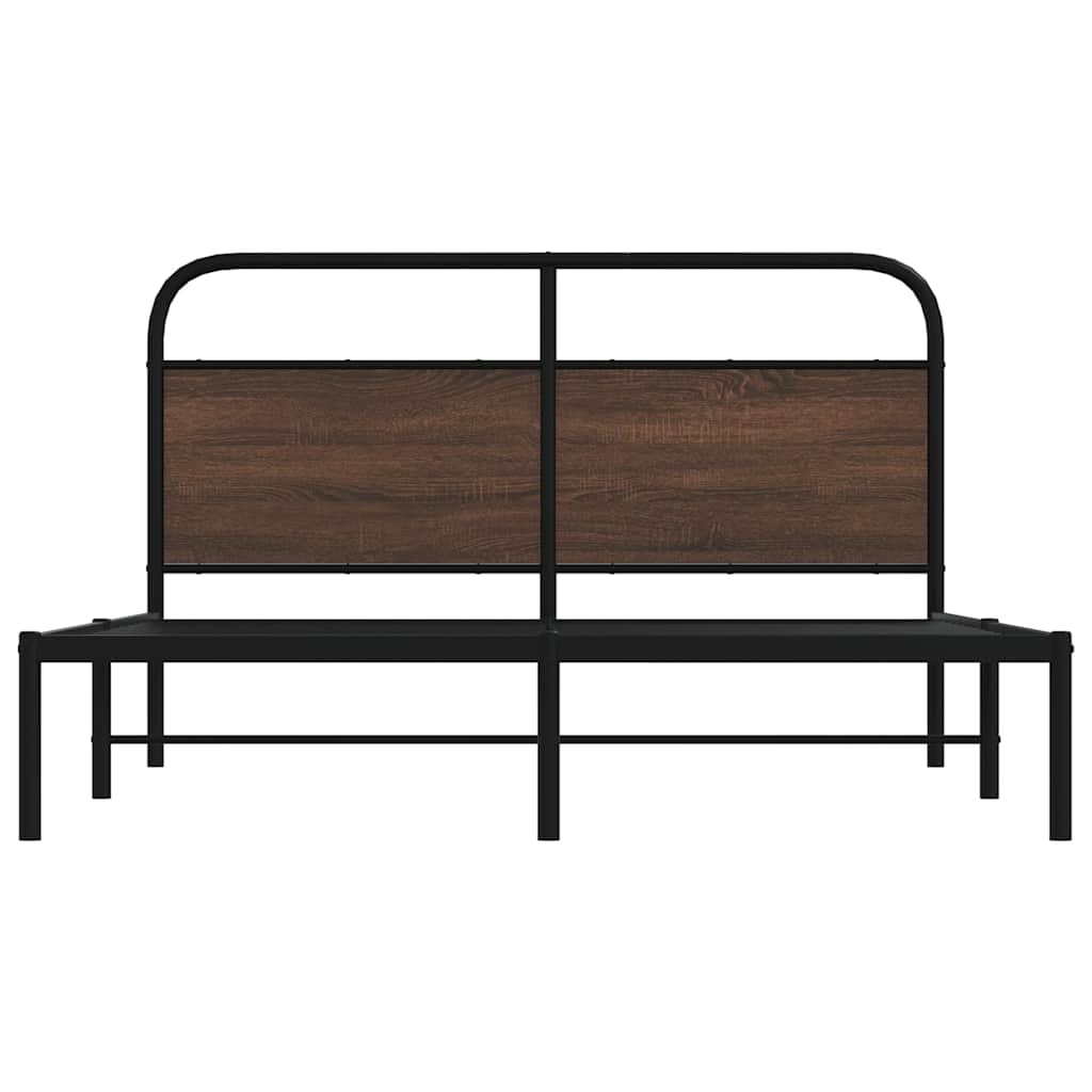 Cadre de lit sans matelas 150x200 cm chêne marron