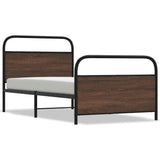 Cadre de lit sans matelas 100x190 cm chêne marron