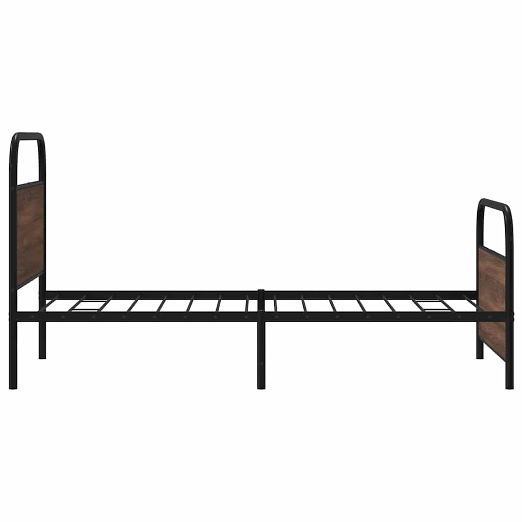 Cadre de lit sans matelas 100x190 cm chêne marron