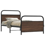 Cadre de lit sans matelas 100x190 cm chêne marron