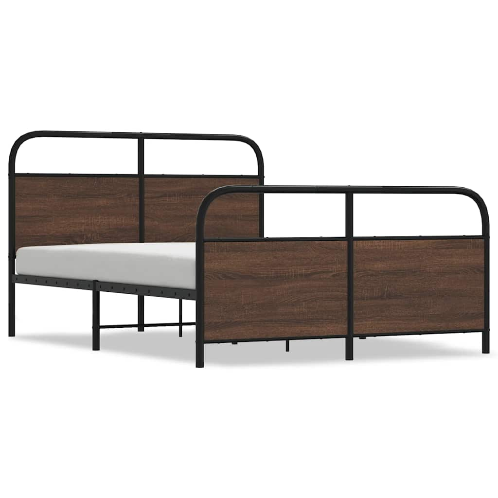 Cadre de lit sans matelas 120x190 cm chêne marron