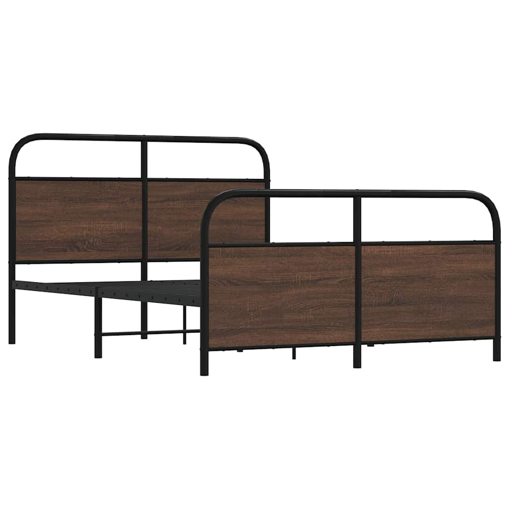 Cadre de lit sans matelas 120x190 cm chêne marron