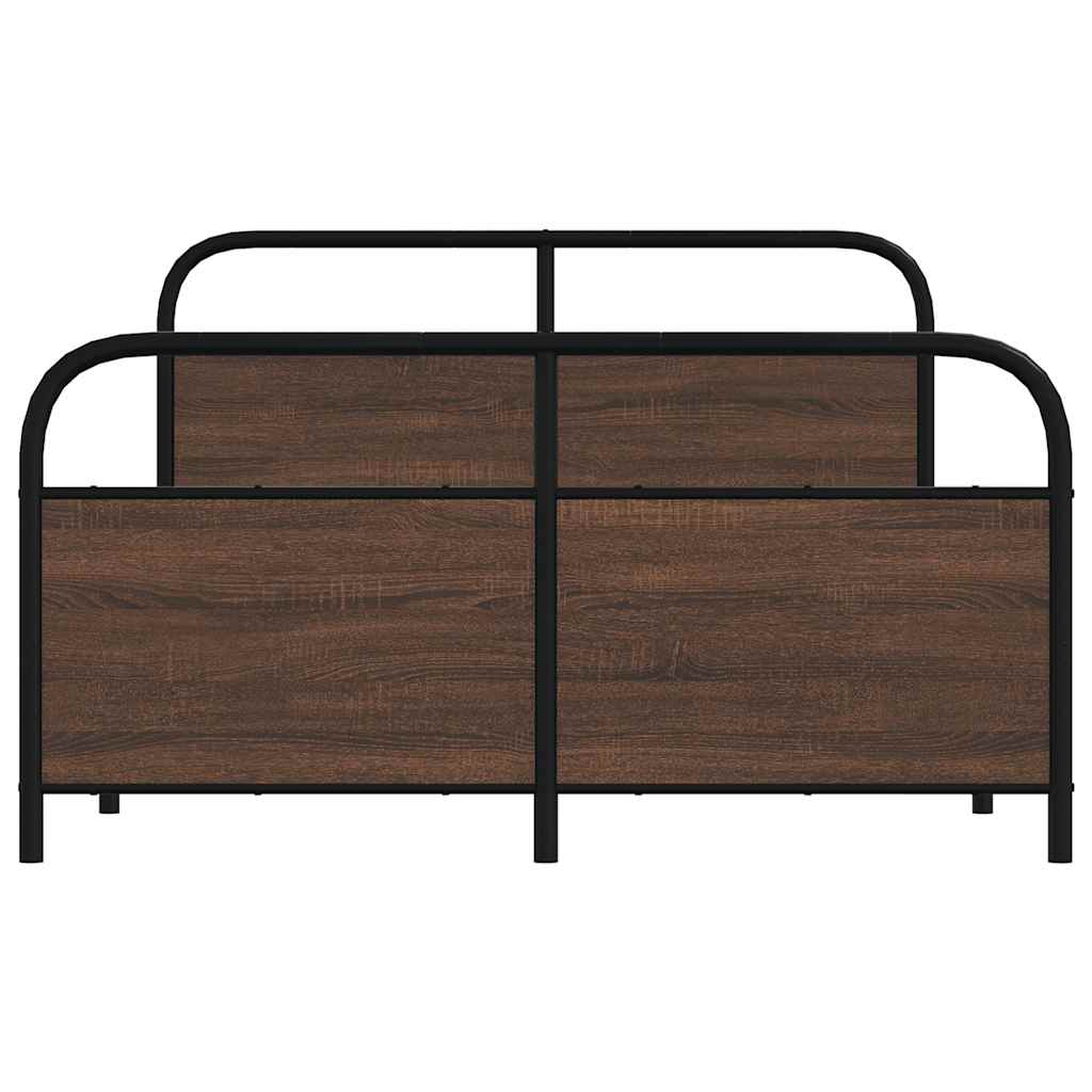 Cadre de lit sans matelas 120x190 cm chêne marron