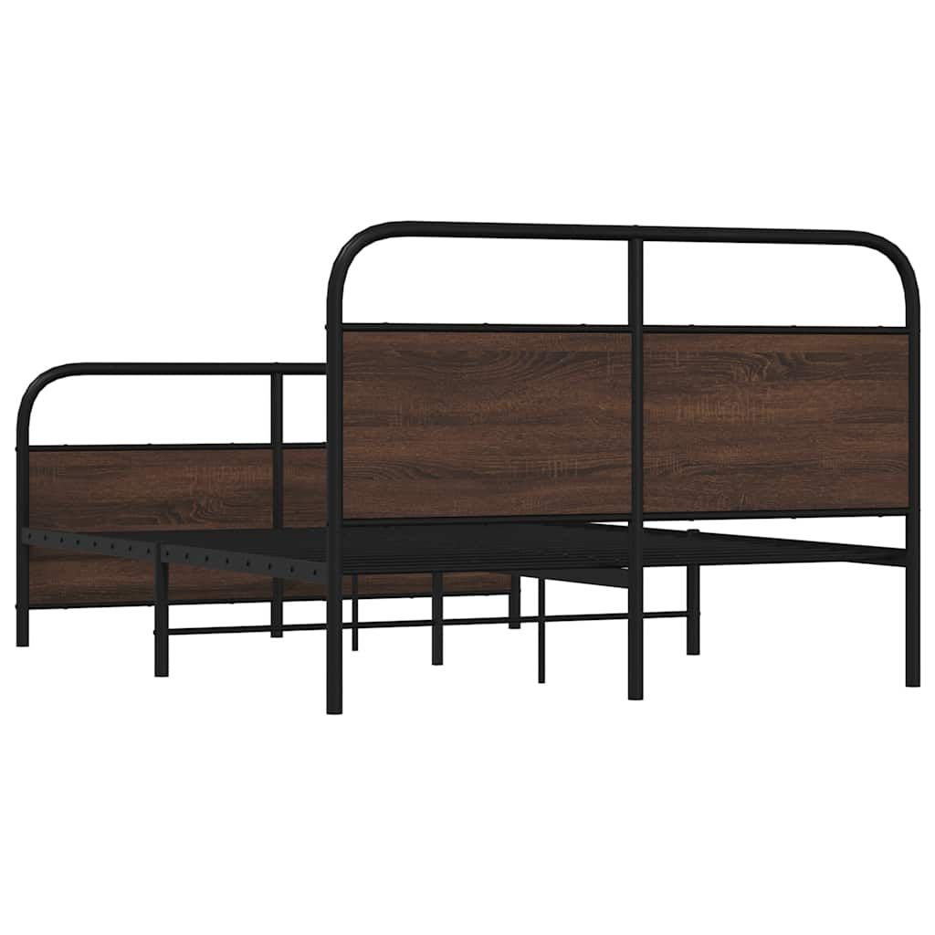 Cadre de lit sans matelas 120x190 cm chêne marron