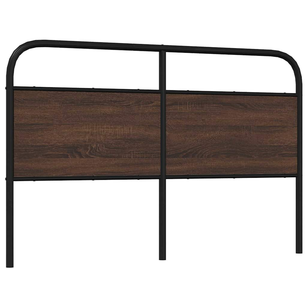 Tête de lit chêne marron 150 cm acier et bois d'ingénierie