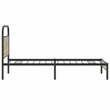 Cadre de lit sans matelas 100x190 cm chêne fumé bois ingénierie