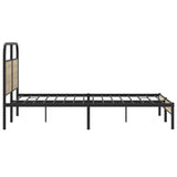 Cadre de lit sans matelas 120x200 cm chêne fumé bois ingénierie