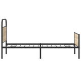 Cadre de lit sans matelas 90x200cm chêne sonoma bois ingénierie