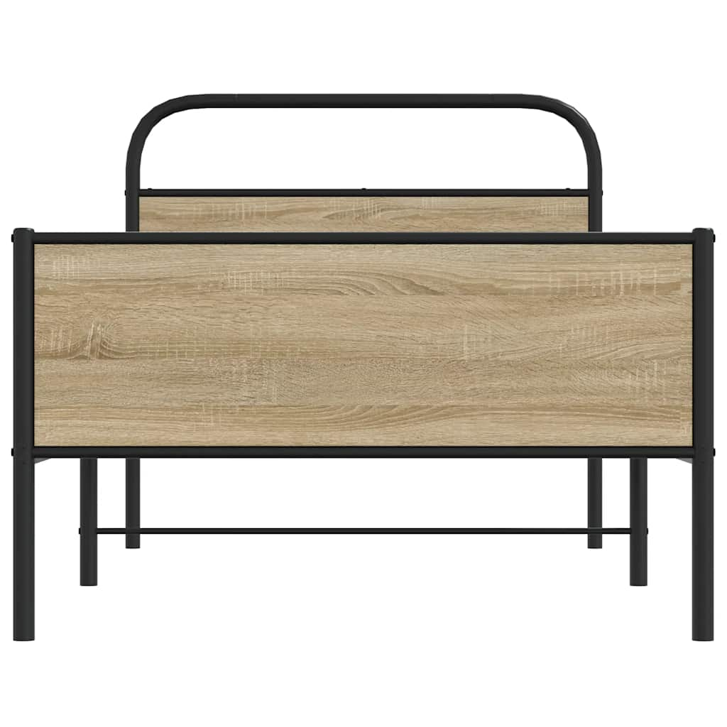 Cadre de lit sans matelas 100x190 cm chêne sonoma