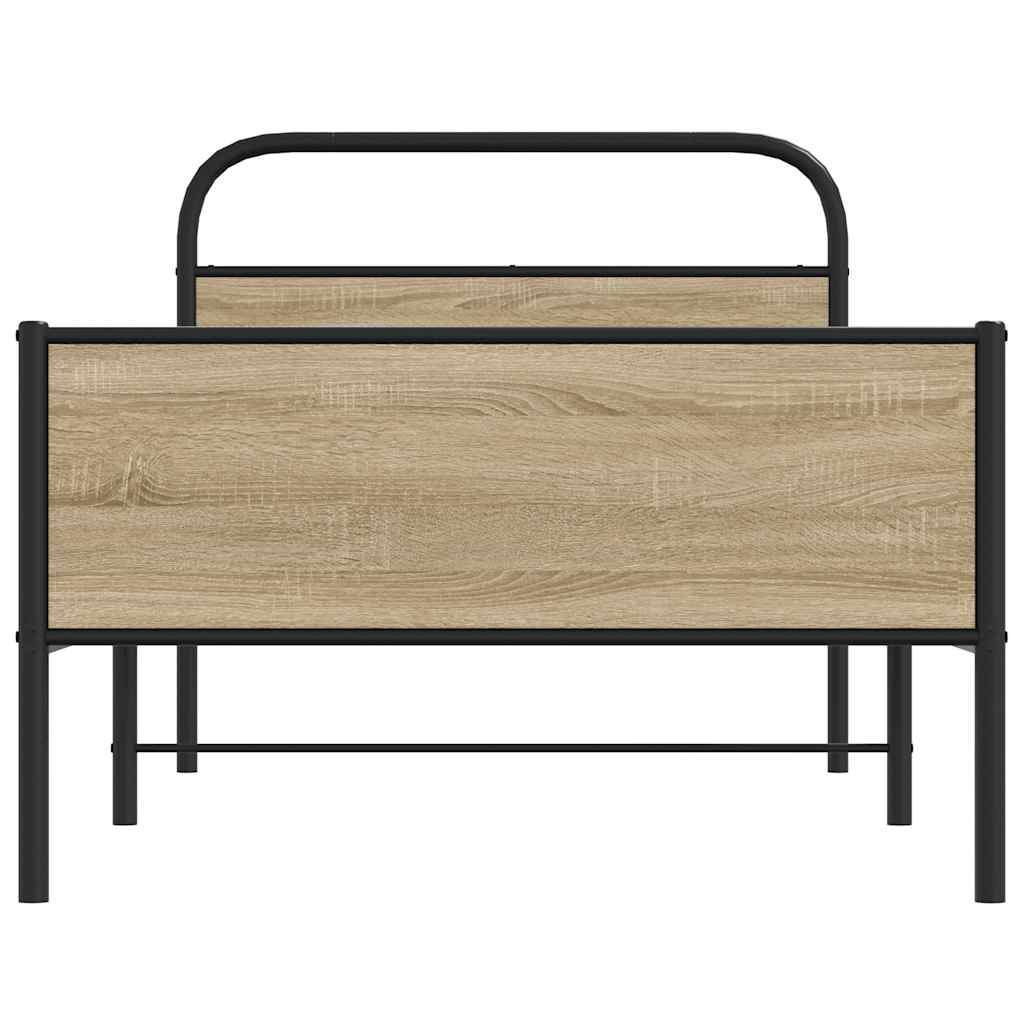 Cadre de lit sans matelas 100x200 cm chêne sonoma