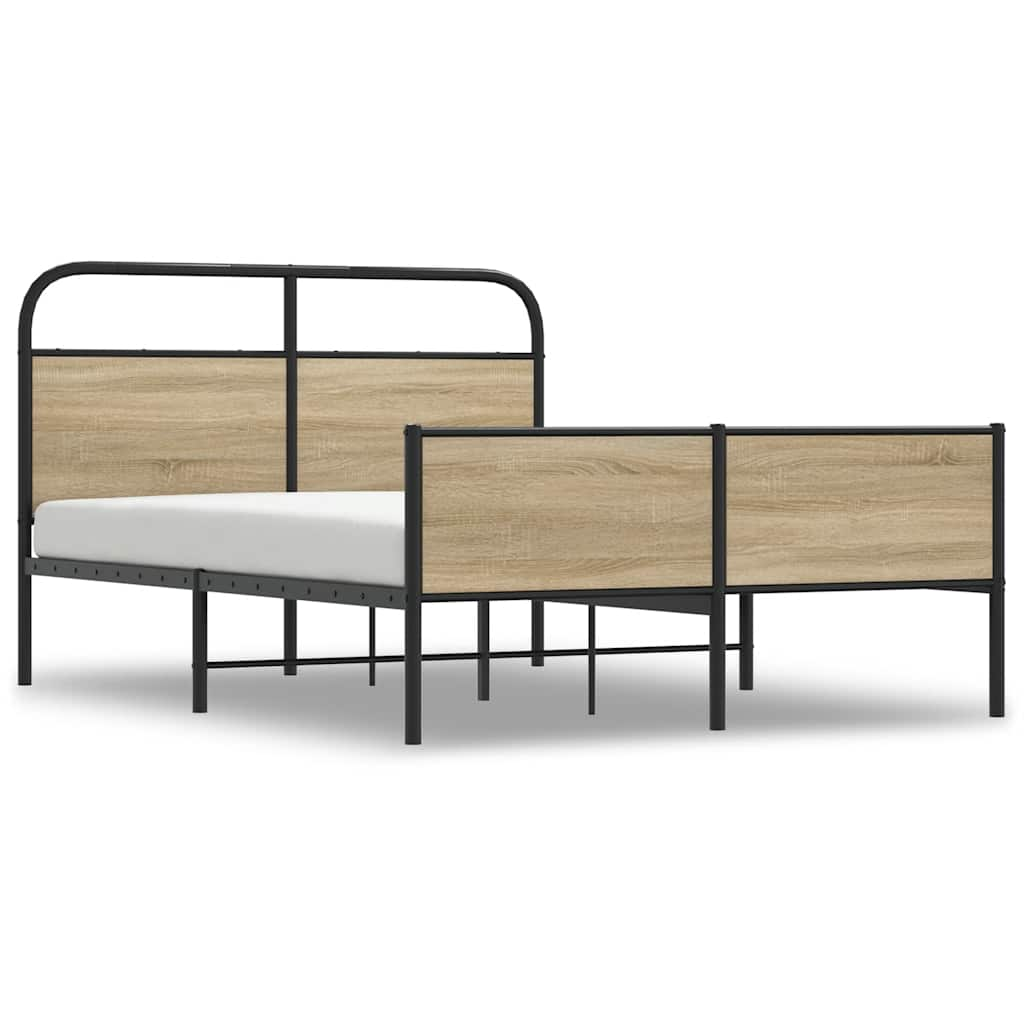 Cadre de lit sans matelas 120x190 cm cm chêne sonoma