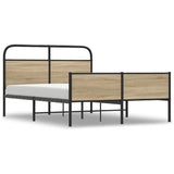 Bed frame without mattress 140x190 cm sonoma oak