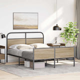 Bed frame without mattress 140x190 cm sonoma oak