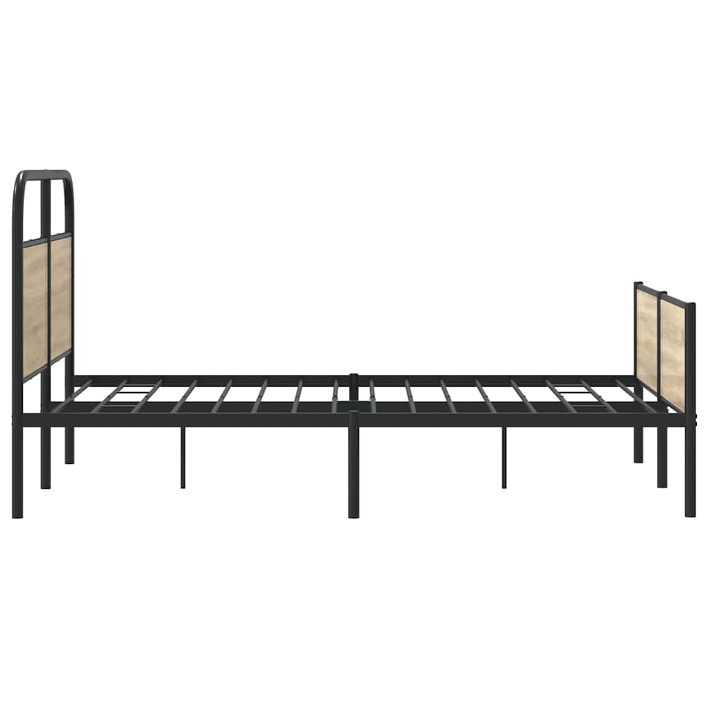 Bed frame without mattress 140x190 cm sonoma oak