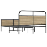 Bed frame without mattress 140x190 cm sonoma oak