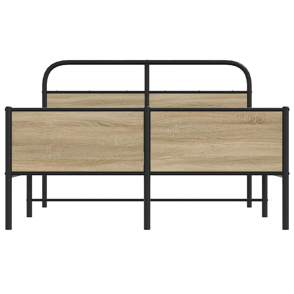 Bed frame without mattress 140x200 cm sonoma oak