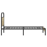 Cadre de lit sans matelas 75x190cm chêne sonoma bois ingénierie