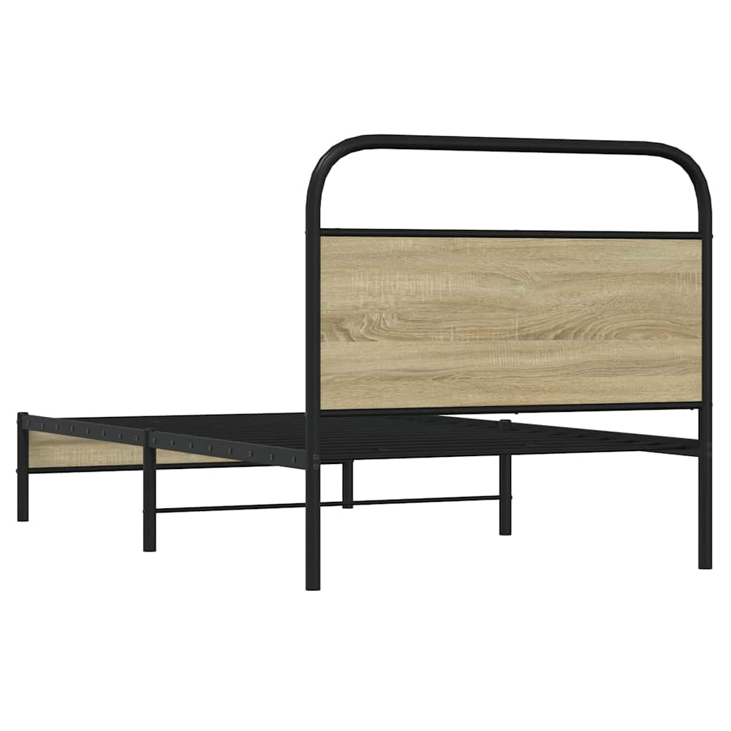 Cadre de lit sans matelas 100x190 cm chêne sonoma