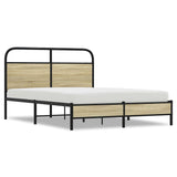 Cadre de lit sans matelas 140x190 cm chêne sonoma