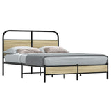 Cadre de lit sans matelas 140x190 cm chêne sonoma