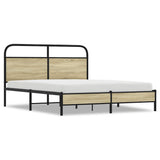 Cadre de lit sans matelas 150x200 cm chêne sonoma