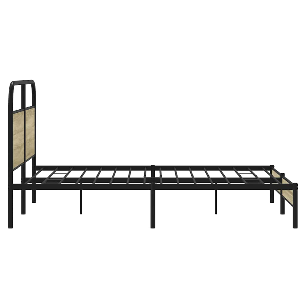 Cadre de lit sans matelas 150x200 cm chêne sonoma