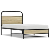 Cadre de lit sans matelas 90x190cm chêne sonoma bois ingénierie