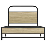 Bed frame without mattress 90x190cm sonoma oak engineered wood