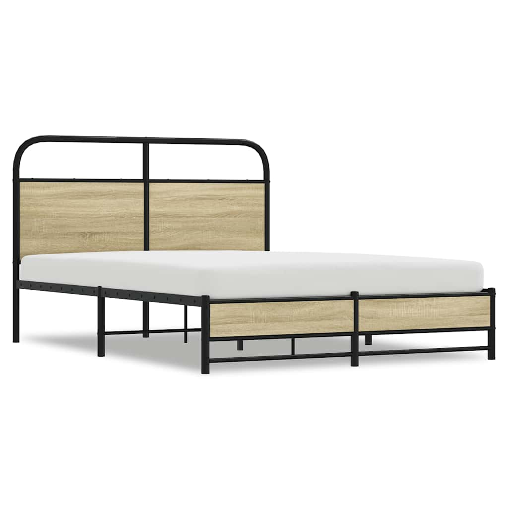 Cadre de lit sans matelas 120x190 cm cm chêne sonoma