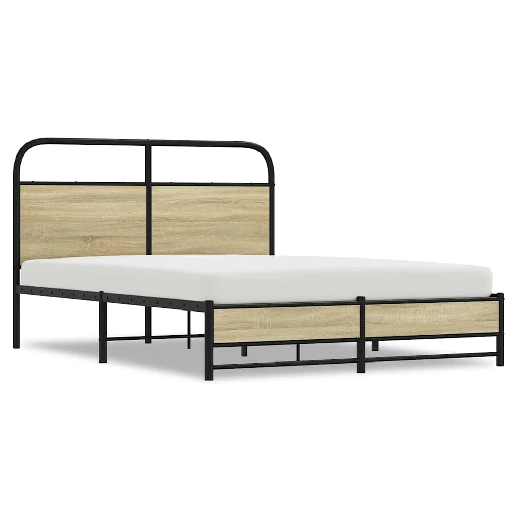 Cadre de lit sans matelas 120x200 cm chêne sonoma