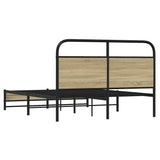 Cadre de lit sans matelas 140x190 cm chêne sonoma