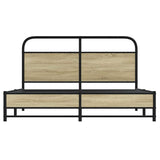 Bed frame without mattress 150x200 cm sonoma oak