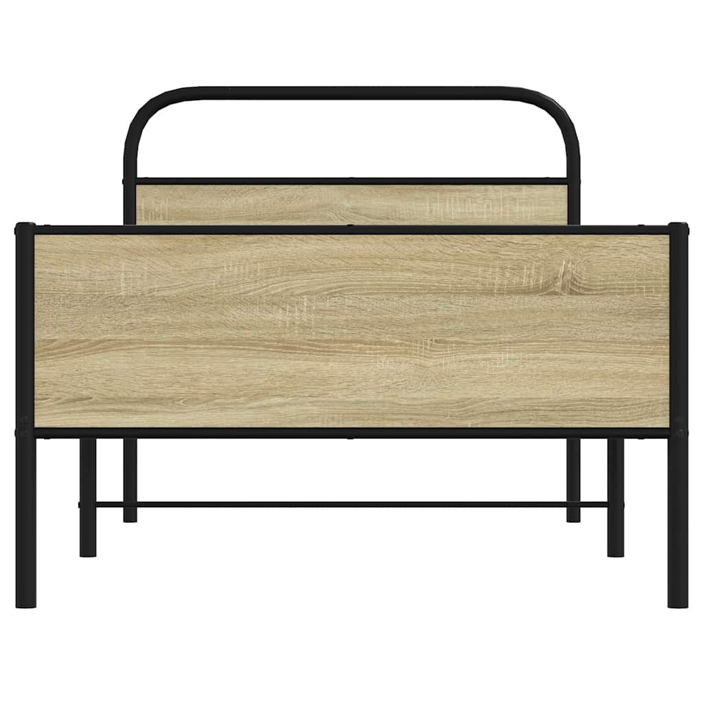 Cadre de lit sans matelas 100x190 cm chêne sonoma