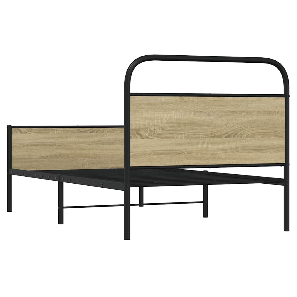 Cadre de lit sans matelas 100x190 cm chêne sonoma