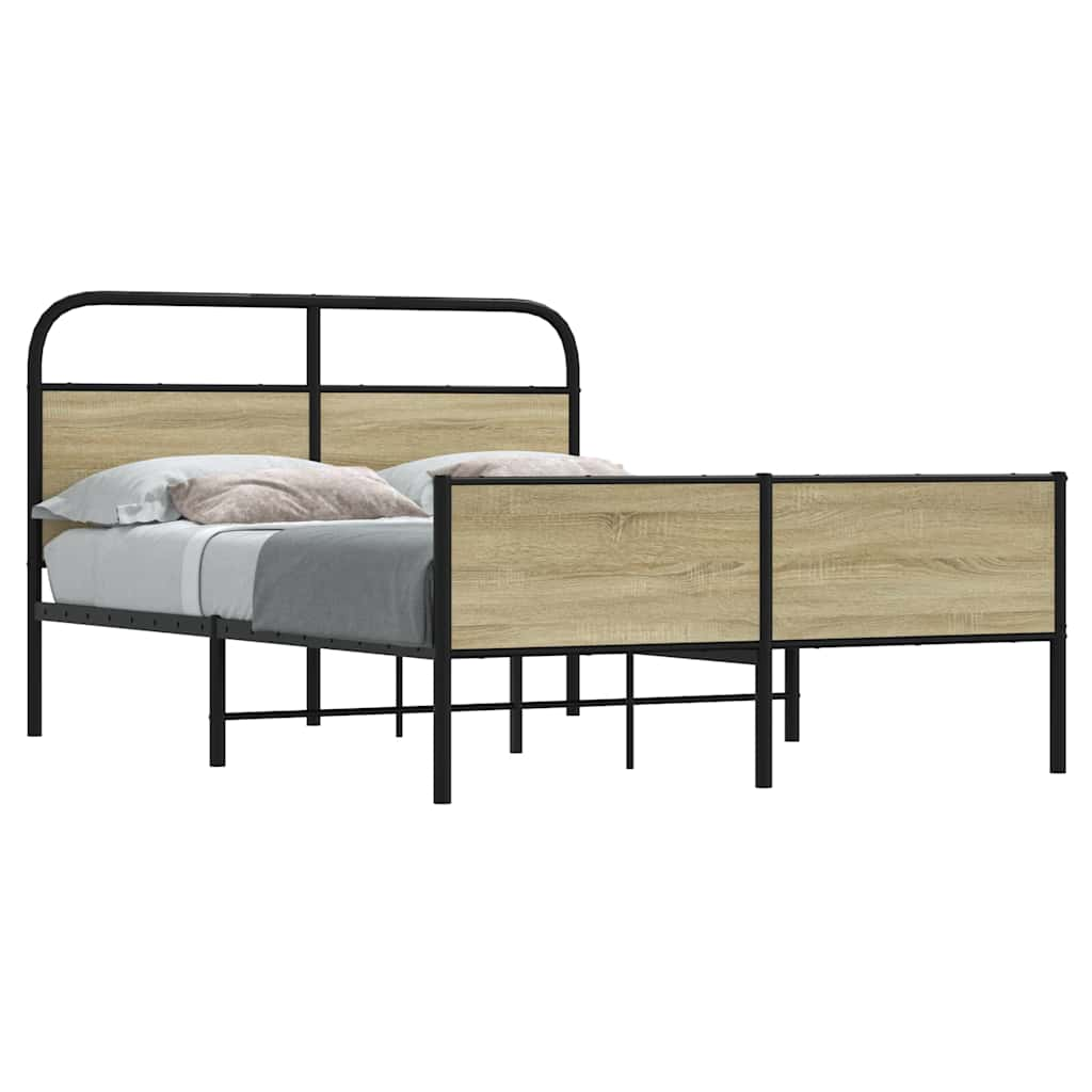 Cadre de lit sans matelas 120x190 cm cm chêne sonoma